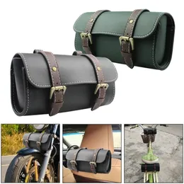 Universal Motorcycle Fork Bag 방수 PU 가죽 전면 상단 상자 오토바이 패니어 오토바이 보그를위한 안장 가방 500DS 240418