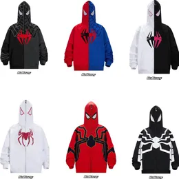 Kakazzy Fashion Full Pull Spider Cosplay3D Digital Print Hoodie Zips To Top Family Combating Roupfits