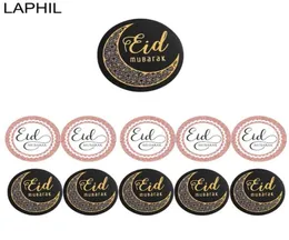 60PCS Eid Mubarak Decorator Paper Sticker Gift Lable Seal Islamic Muslim Ramadan Parties Supplies Sashes9913011