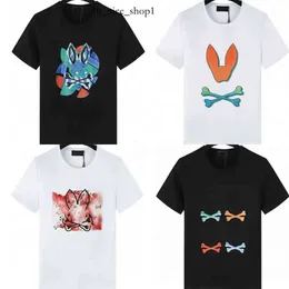 Physcho Bunny Rabbit Brand =T-Shirts Skull Pattern Top Cotton O-Neck Short Sleeve =Print Ghost Rabbit Polo Shirt Summer Tee Luxury Designer Half Sleeves 2436