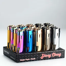 Powerful 3 Jet Flame Windproof Lighter Refillable Without Gas Cigarette Lighter Custom