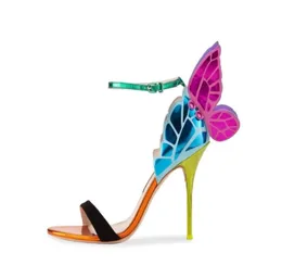 Sophia Webster Winged Girls Thin High Heeled Sandals Summer Multi Color Women Wedding Party Prom Cozy Sandals 10cm Heels LAD2358423