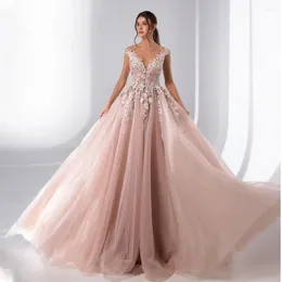 Платья для вечеринок элегантный розовый v-образный кружев