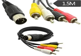 5 Pin Erkek Din Fişi 4 x RCA Fono Erkek Fişleri Ses Kablosu 15M206V8138798