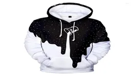 Men039s Hoodies 2022 Black Pouring Milk Starry Paint Bucket Men Hoodie 3D Tie Dyed Printed Plus Size Hooded Bluzy Dla Par Cotto7127393