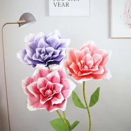 Dekorativa blommor 40 cm penselfärg magnolia pograph props party scen inställning pe skum konstgjorda blommor bröllop bakgrund dekoration hem