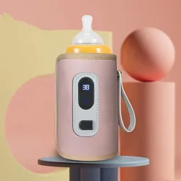 Matning av USB mjölkvatten varmare barnvagn isolerad väska baby ammande flaskor värmare säkra barn leveranser för spädbarn utomhus resetillbehör