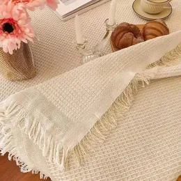 Table Cloth 20033 Small Fresh Cotton And Linen Tablecloth Daisy Rural Student Dormitories White Dustproof Non Slip Decorative C