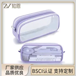 Single-layer Transparent Pencil Case Ins Japanese Large-capacity Junior High School And Elementary School Student High-looking Storage Penci