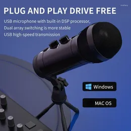 Microphones Studio Condenser USB -микрофон компьютерный компьютерный набор с регулируемым подставным креплением для рука