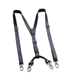 15cm Real Leather Mans Suspenders Fashion Hook Buckle Braces Elastic Adjustable Suspensorio Bretelles Tirantes Casual Trousers4634818