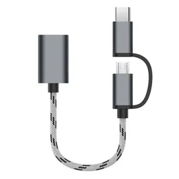 2024 2 в 1 USB 30 OTG-адаптер кабель Type-C Micro USB до USB 30-й кабельная линия зарядки для преобразователя мобильного телефона для мобильного телефона для USB