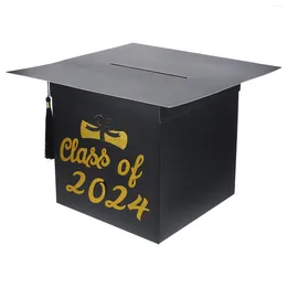 Party Supplies Abschlusskartenbox 202 Kisten Dekorationen Glückwunsch Gradhalter Black 2024