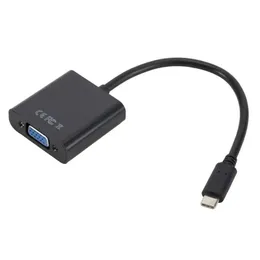 Typ C till kvinnlig VGA -adapterkabel USBC USB 3.1 till VGA -adapter för MacBook 12 tum Chromebook Pixel Lumia 950xl Hot Sales