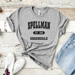 T-Shirts Spellman T Shirt Sabrina Hoodie Tv Şovu Gömlek Unisex Grafik Tişörtleri Kısa Kollu Tshirt Sıradan Tops Tee