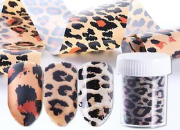 Leopard Nail Art Transfer Foils nagelklistermärke DECALS Kit Nageltillbehör Dekorationer för kvinnor Girls Kids100x4CM7849864