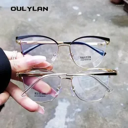 Güneş Gözlüğü Çerçeveleri Oullan Klasik Yarı Kırık Anti Mavi Işık Engelleme Gözlükleri Erkekler Kare Işın Filtresi Gözlükler Bilgisayar Kadın Goggles