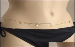 Anhänger Halsketten Anhänger Schmuck Halslaken vielseitige Bikini -Körperkette Superblitz Gold Pequin Taille Drop Lieferung 2021 MV2068109