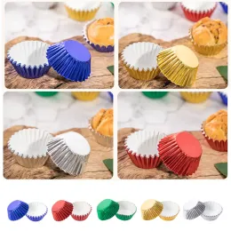 Formar 100 stycken Cupcake Paper Liners Mini Nonstick Muffin Baking Forms DIY PABER CHOCOLATE Home Kitchen Bakeware