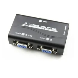 Nya 2 portar switcher splitter 2 sätt VGA Video Switch Adapter Converter Box för PC Monitor -tillbehör för VGA -videoomkopplare