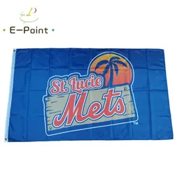 MiLB St Lucie Mets Flag 35ft 90cm150cm Polyester Banner decoration flying home garden Festive gifts2669439