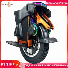 Kingsong S16 Pro 84V 1480Wh Pil 3000W Motor Tepe Gücü 5000W Maks Maks 60km Kilometre 120km KS S16 Elektrikli Konuşma