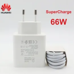 Chargers Huawei 66W Super Charge originale Super Charge Quick USB Caricatore della parete Carica di viaggio 6A Tipo C Cavo per Mate 50 40 30 P40 PRO NOVA8 P 60 50 40