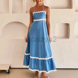 Basic Casual Dresses Designer Dress New Wave Pattern Lace Hanging Strap Simple and Fashionable Big Swing Dress