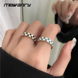 Hochzeitsringe Mewanry Multicolor Drop Glaze Mosaik für Frauen Paare einfache kreative elegante Persönlichkeit Trendy Engagement Schmuckgeschenke