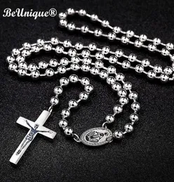 Man039s Luxury steel catholic rosary charm necklace pendant center piececonnectors Christmas Religious Goods 2106218118433