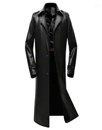 Men039s Trench Coats Dress Suit Sheepskin Leather For Men Plus Size 4XL Man Streetwear Cashmere Padded Winter Mens Coat Long Wi7165782