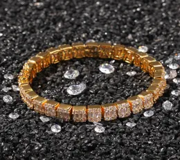 18K Goldsilverblack Gold CZ Iced Out Zircon Tennis Bracelet for Hip Hop Women Men Single Row Rhinestone Jewelry Gifts7345939