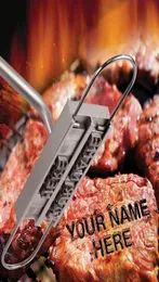 Барбекю для барбекю брендинг железных инструментов с изменчивыми 55 буквами Fire Frand Imprint Alphabet Alminum Outdoor Cooking для Steak Meat5637504