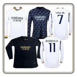 2023 Jerseys de futebol de manga longa do Real Madrid - Treinamento feminino 23 24 Kits de camisa de futebol com nomes de jogadores Camavinga, Alaba, Modric, Valverde, Vini Jr