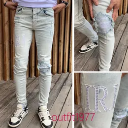 Lila jeans jeans mens jeans aimis jeans amirir jeans designer jeans rippade jeans mager jeans staplade jeans hip hopp jeans märke jeans