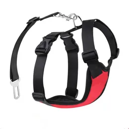 Dog Car Seat belt Set Harness Vest Safety Dog Vehicle Cars Seat Belts Soft Nylon Mesh Pet Travel for Medium Large Dogs8246135