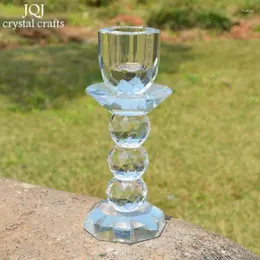 Titulares de velas Crystal Glass Diamond Tealight Casamento romântico Dinner em casa Stand Candles Candelabra Gifts Decorative Gifts