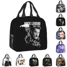 Equipment Johnny Hallyday Insulated Lunch Bag for Women Leakproof France Rock Singer Thermal Cooler Bento Box Office Work School