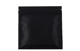 عالي الجودة 100 × أكياس mylar ziplock المسطحة أسفل الرقائق الألومنيوم الأسود الأكياس بلاستيك الثمانية الصغيرة 9711072