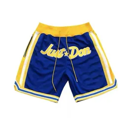 Stephen Curry Ed Just Don Don Basketball Shorts Hip Pop Summer Pant مع جيوب سستة سحاب.