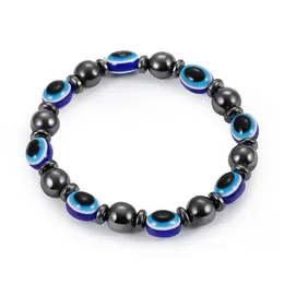 Energy Magnetic Hematite Blue Mal Eye Bracelet Mulheres Power Health