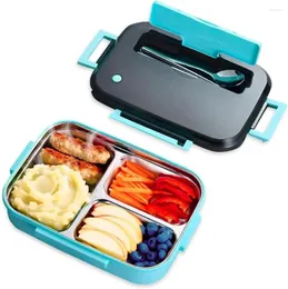Dinnerwaren Bento Box Lunch Container mit Löffel Stäbchen Metall macht es Kühlschrank, Frauen isolierte Taschen für die Arbeit