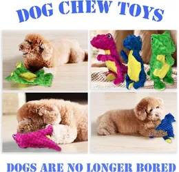 Durable Squeaky Dog Toys for Aggressive Chewers Tough Plush Chew Toys, No  Stuffing, Safe for All Breeds