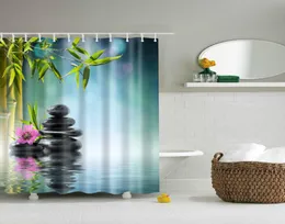 Высококачественный спа -салон водонепроницаемый душ занавеска цифровой печать украшения ванной комнаты шокирующие ландшафтные занавески для душа 180180 cm8655204
