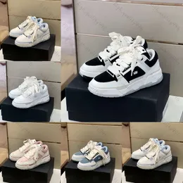 Дизайнерские кроссовки роскошные туфли Amirima-1 кроссовки Crocky Flat Sneakers Alabaster White Black Blue Pin