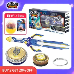 Infinity Nado 6 Advanced Pack-Fury Wave Dragon Metal Ring Tips Spinning Top Gyro med Monster Icon Sword Launcher Anime Kid Toy 240415