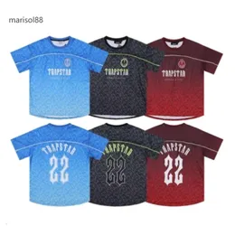 Męskie koszulki Trapstar Mesh Football Jersey Blue Black Red Men T-Shirt T-shirt Designer Fashion Clothing 4353464