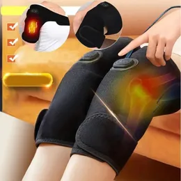 Electric Shoulder Brace Heated Knee Massager Vibration Massage Black Support Strap with Adjustable Three Levels of Heating 240424
