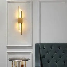 Lampa ścienna nowoczesne minimalistyczne złoto LED koryta