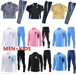 3 -gwiazdkowy Argentyna Tracksuit piłkarski koszulki 24/25 Home Away Football koszule Messis di Maria Dybala de Paul Maradona Men Training Suit TrackSuits Zestaw AAA